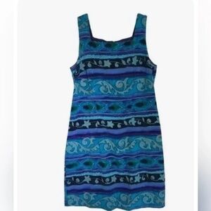 Byer Studio California Blue Botrh Sleeveless Sheath Dress Size 12